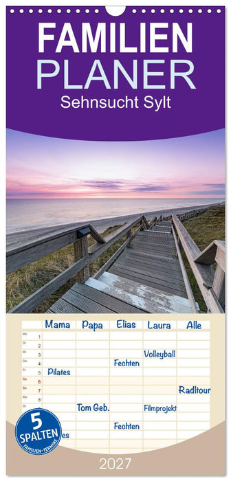 Sehnsucht Sylt (CALVENDO Familienplaner 2027)