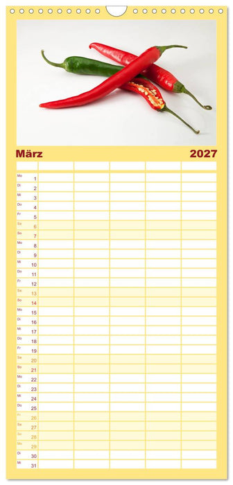 Kulinarische Kompositionen (CALVENDO Familienplaner 2027)