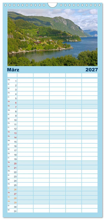 Faszination Skandinavien (CALVENDO Familienplaner 2027)