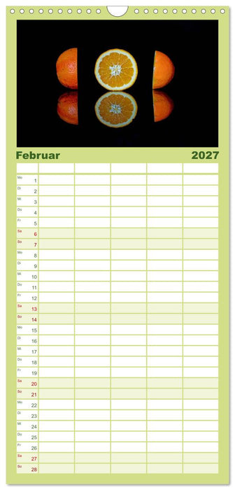 Früchte dreigeteilt (CALVENDO Familienplaner 2027)
