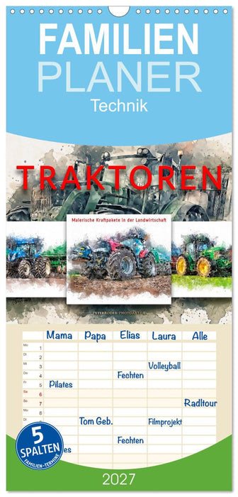 Traktoren - malerische Kraftpakete in der Landwirtschaft (CALVENDO Familienplaner 2027)