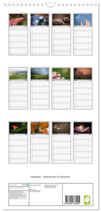 Gedanken... Bildkalender mit Sprüchen (CALVENDO Familienplaner 2027)