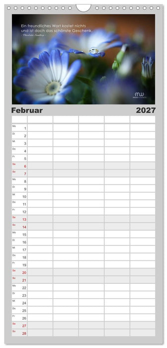Gedanken... Bildkalender mit Sprüchen (CALVENDO Familienplaner 2027)