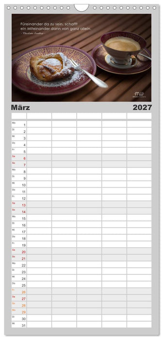 Gedanken... Bildkalender mit Sprüchen (CALVENDO Familienplaner 2027)