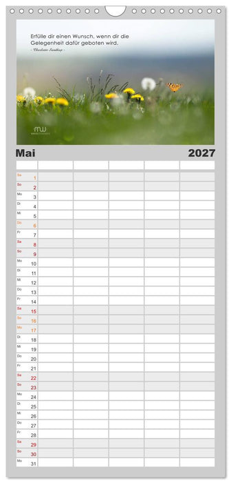 Gedanken... Bildkalender mit Sprüchen (CALVENDO Familienplaner 2027)
