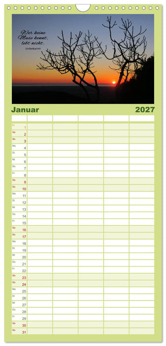 Ruhe und Gelassenheit 2027 (CALVENDO Familienplaner 2027)