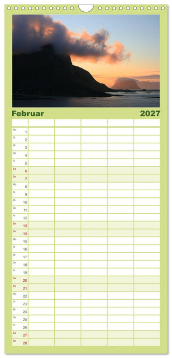 Hurtigruten - Entlang der norwegischen Küste (CALVENDO Familienplaner 2027)