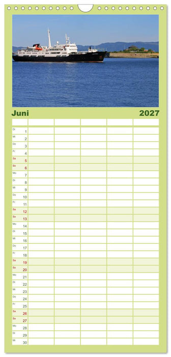 Hurtigruten - Entlang der norwegischen Küste (CALVENDO Familienplaner 2027)