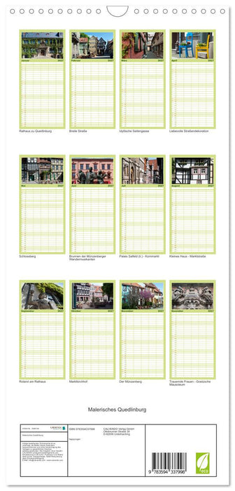 Malerisches Quedlinburg (CALVENDO Familienplaner 2027)