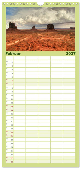 Glanzlichter der USA (CALVENDO Familienplaner 2027)