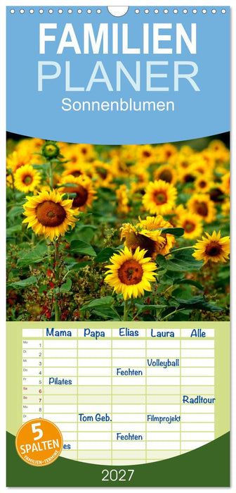 Sonnenblumen (CALVENDO Familienplaner 2027)