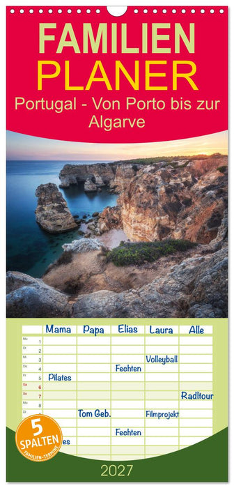 Portugal - Von Porto bis zur Algarve (CALVENDO Familienplaner 2027)