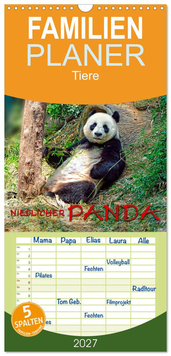 Niedlicher Panda (CALVENDO Familienplaner 2027)