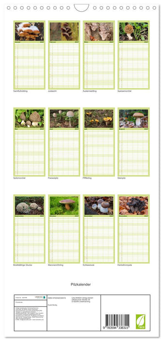 Pilzkalender (CALVENDO Familienplaner 2027)