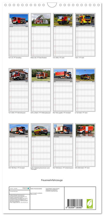Feuerwehrfahrzeuge (CALVENDO Familienplaner 2027)