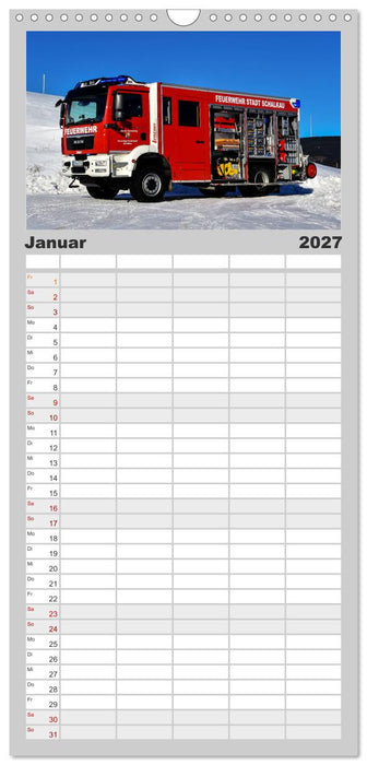 Feuerwehrfahrzeuge (CALVENDO Familienplaner 2027)