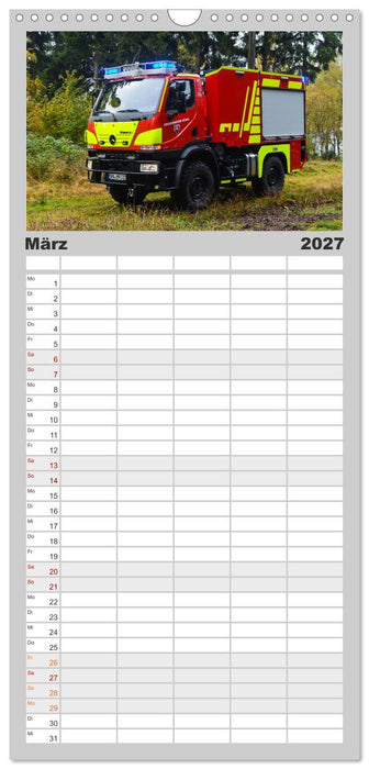 Feuerwehrfahrzeuge (CALVENDO Familienplaner 2027)