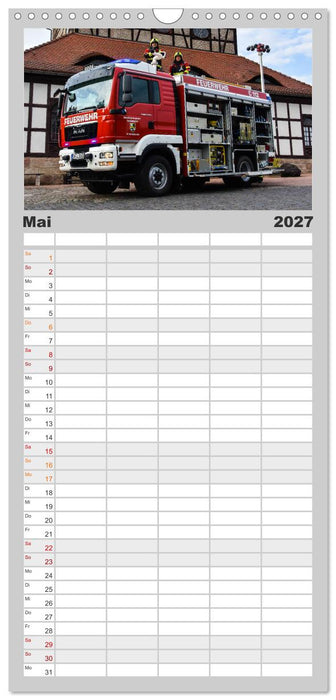 Feuerwehrfahrzeuge (CALVENDO Familienplaner 2027)