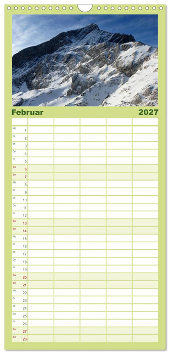 Berge der Alpen - Giganten aus Fels und Eis (CALVENDO Familienplaner 2027)