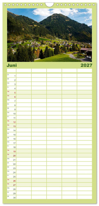 Bergwelt in Österreich (CALVENDO Familienplaner 2027)