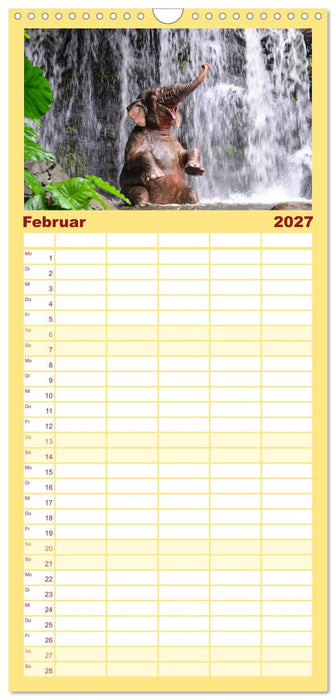 Elefanten. Spaß am Wasser (CALVENDO Familienplaner 2027)