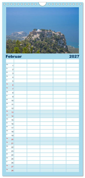 Rhodos - Traumhafter Süden (CALVENDO Familienplaner 2027)