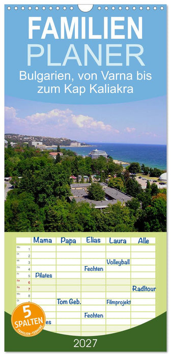 Bulgarien, von Varna bis zum Kap Kaliakra (CALVENDO Familienplaner 2027)