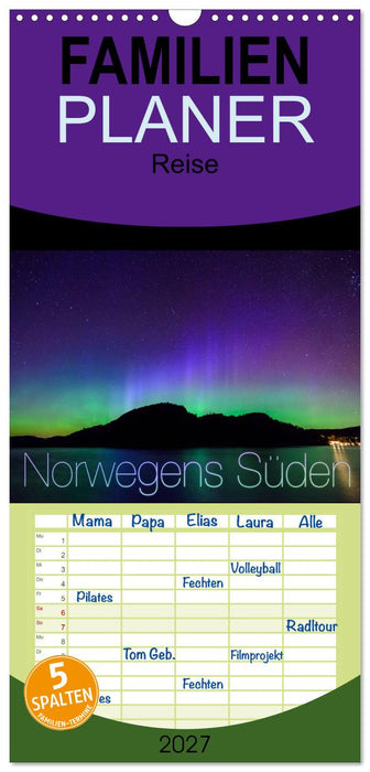 Norwegens Süden (CALVENDO Familienplaner 2027)