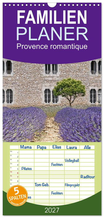 Provence romantique (CALVENDO Familienplaner 2027)