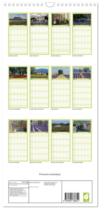 Provence romantique (CALVENDO Familienplaner 2027)
