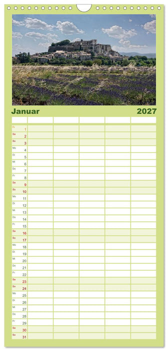 Provence romantique (CALVENDO Familienplaner 2027)