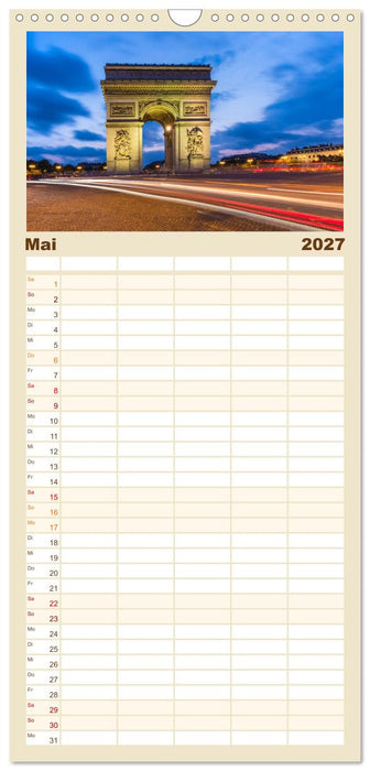 PARIS Französisches Flair und Historie (CALVENDO Familienplaner 2027)