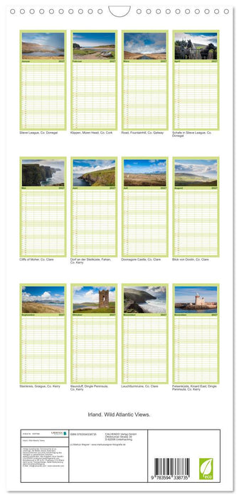 Irland. Wild Atlantic Views. (CALVENDO Familienplaner 2027)