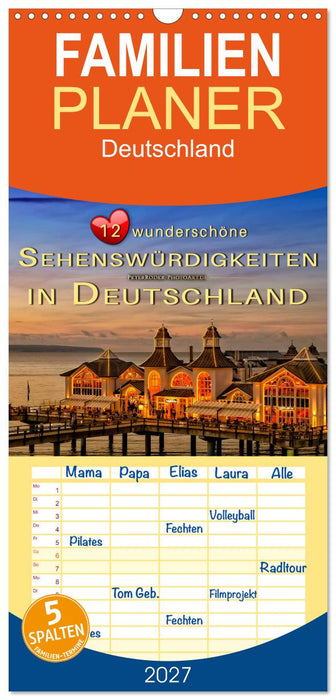12 wunderschöne Sehenswürdigkeiten in Deutschland (CALVENDO Familienplaner 2027)