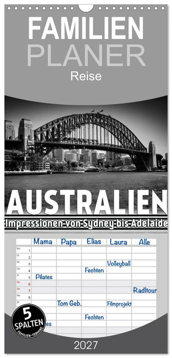 AUSTRALIEN Impressionen von Sydney bis Adelaide (CALVENDO Familienplaner 2027)