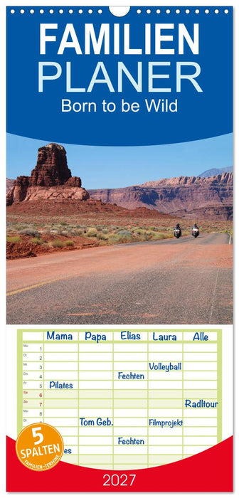 Born to be Wild - Mit der Harley durch den Südwesten der USA (CALVENDO Familienplaner 2027)