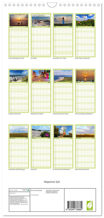 Magisches Sylt (CALVENDO Familienplaner 2027)
