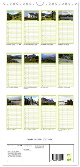 Western Highlands - Schottland (CALVENDO Familienplaner 2027)