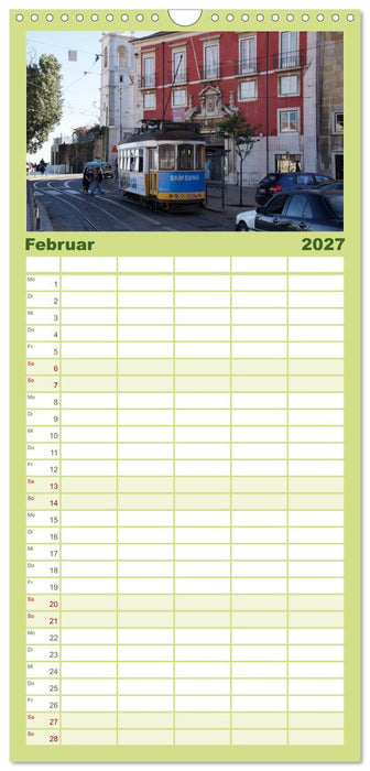 Mit der Tram durch Lissabon (CALVENDO Familienplaner 2027)