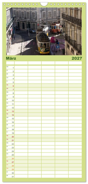 Mit der Tram durch Lissabon (CALVENDO Familienplaner 2027)