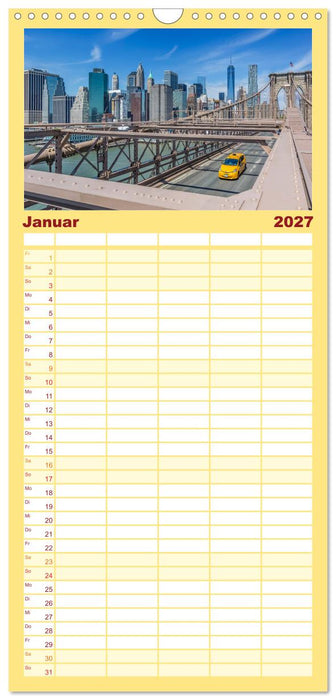 NEW YORK CITY Stadt der Superlative (CALVENDO Familienplaner 2027)