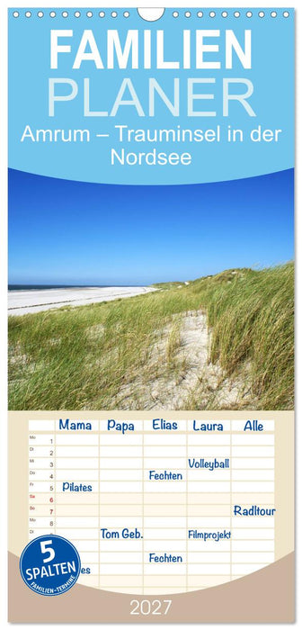 Amrum – Trauminsel in der Nordsee (CALVENDO Familienplaner 2027)