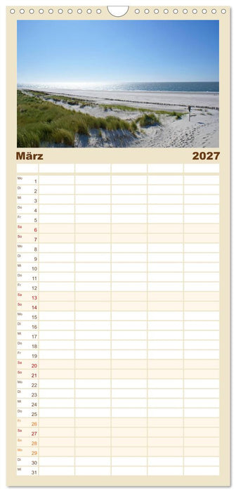 Amrum – Trauminsel in der Nordsee (CALVENDO Familienplaner 2027)