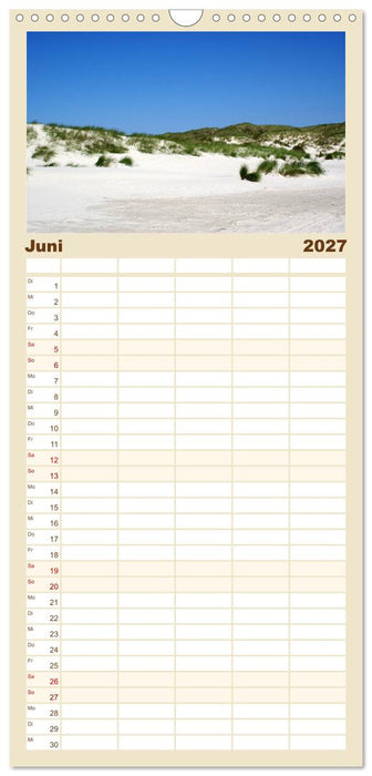 Amrum – Trauminsel in der Nordsee (CALVENDO Familienplaner 2027)