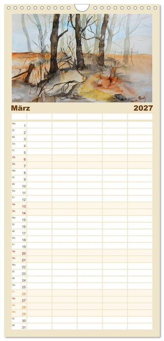 Mit Aquarellen durch das Jahr (CALVENDO Familienplaner 2027)