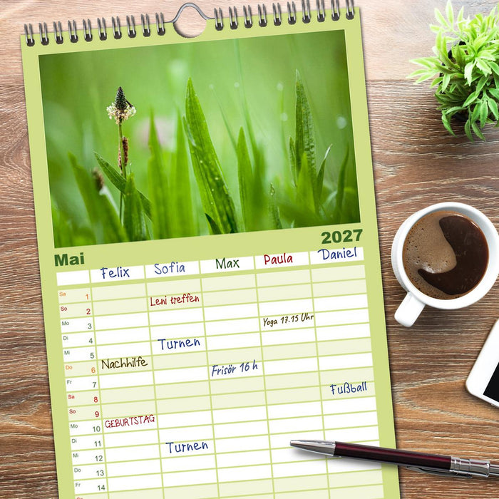 WILD, ESSBAR UND GESUND Essbare Wildpflanzen (CALVENDO Familienplaner 2027)