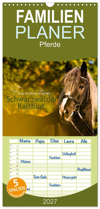 Faszination Schwarzwälder Kaltblut (CALVENDO Familienplaner 2027)