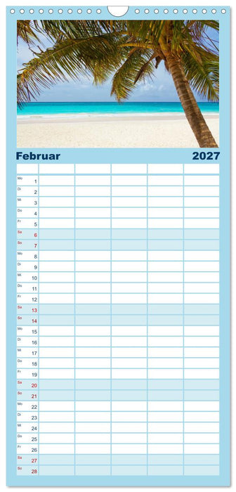 Traumstrände in der Karibik (CALVENDO Familienplaner 2027)