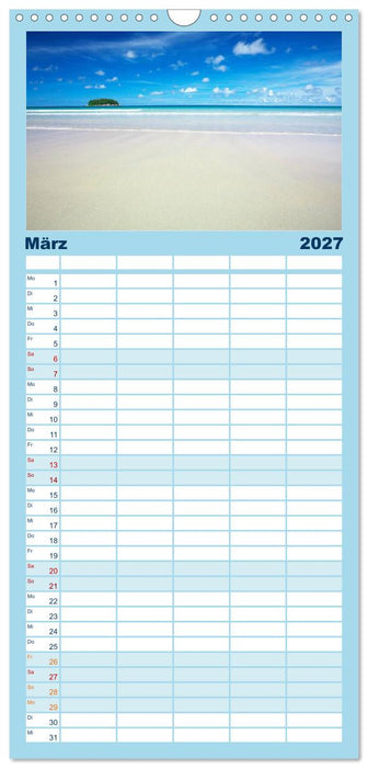 Traumstrände in der Karibik (CALVENDO Familienplaner 2027)