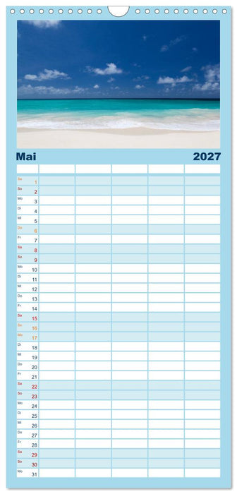 Traumstrände in der Karibik (CALVENDO Familienplaner 2027)